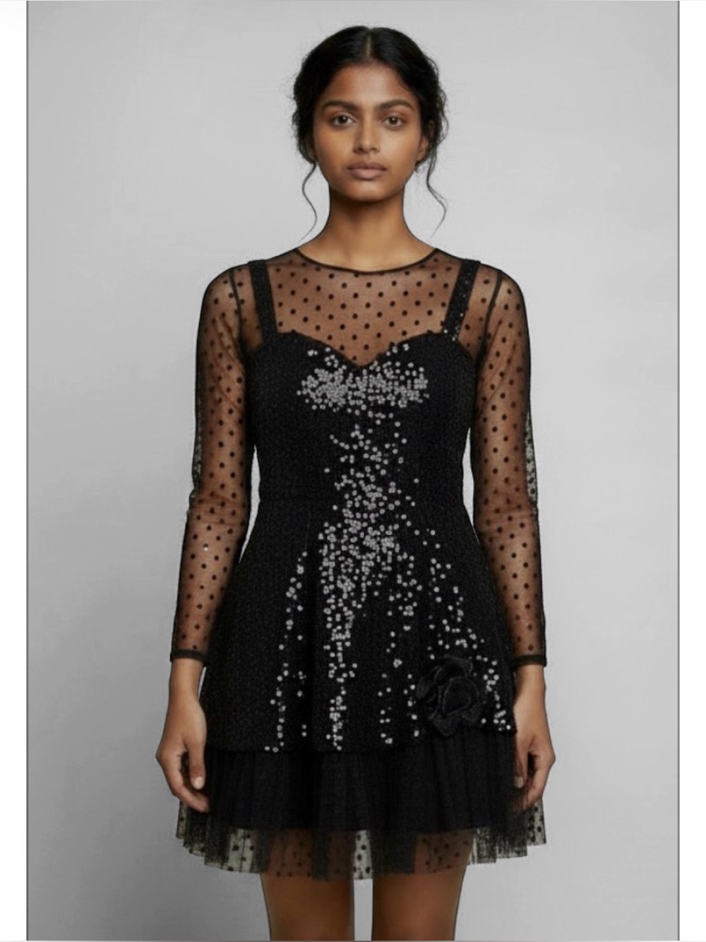 Lillie Rubin Rare Vintage Sequin Mini Party Dress